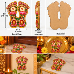 lakshmi foot wooden cutout