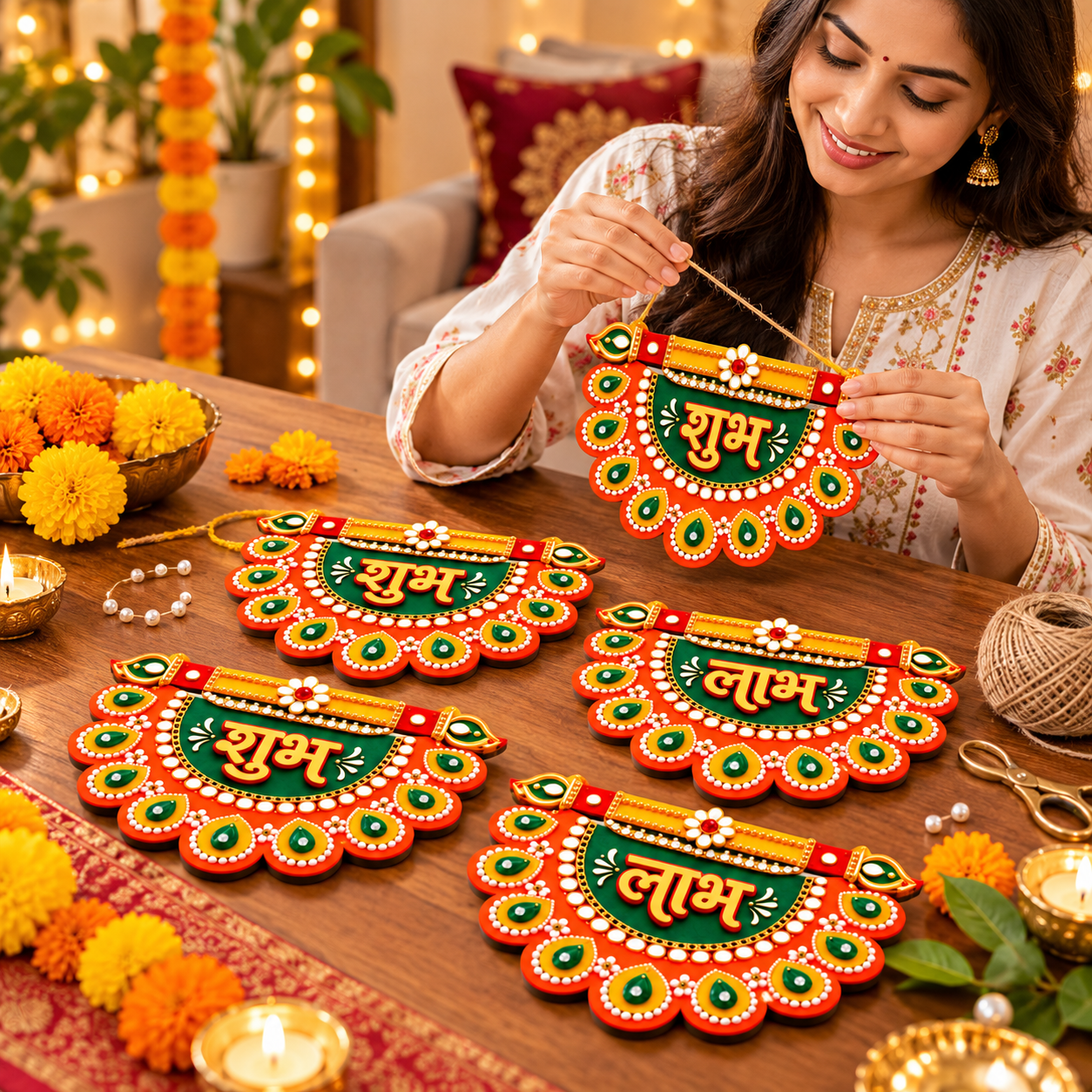 diwali printed MDF shapes