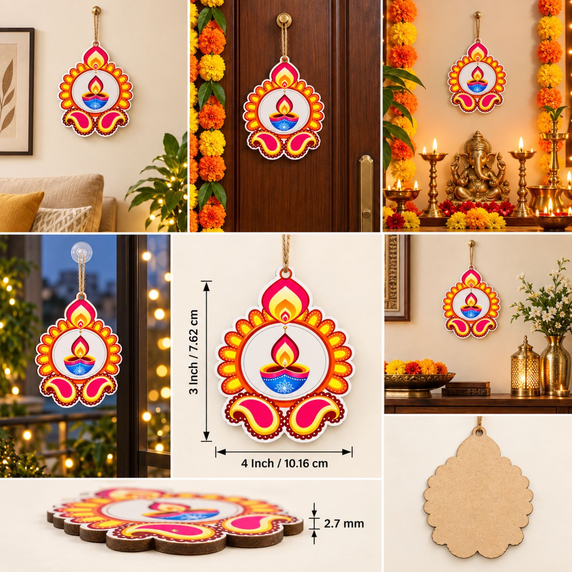 printed diya mdf