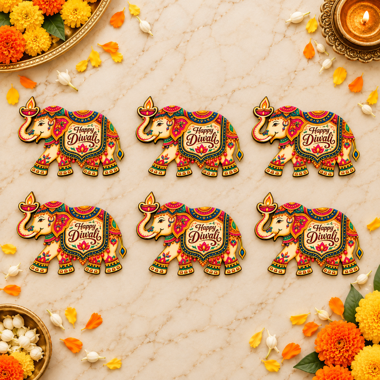 diwali elephant craft material
