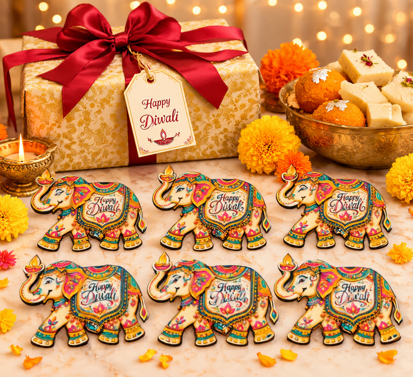 wooden elephant craft