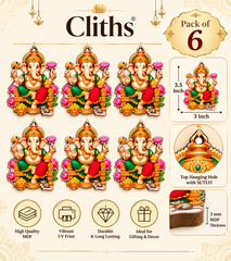 ganesh wooden printed cutout