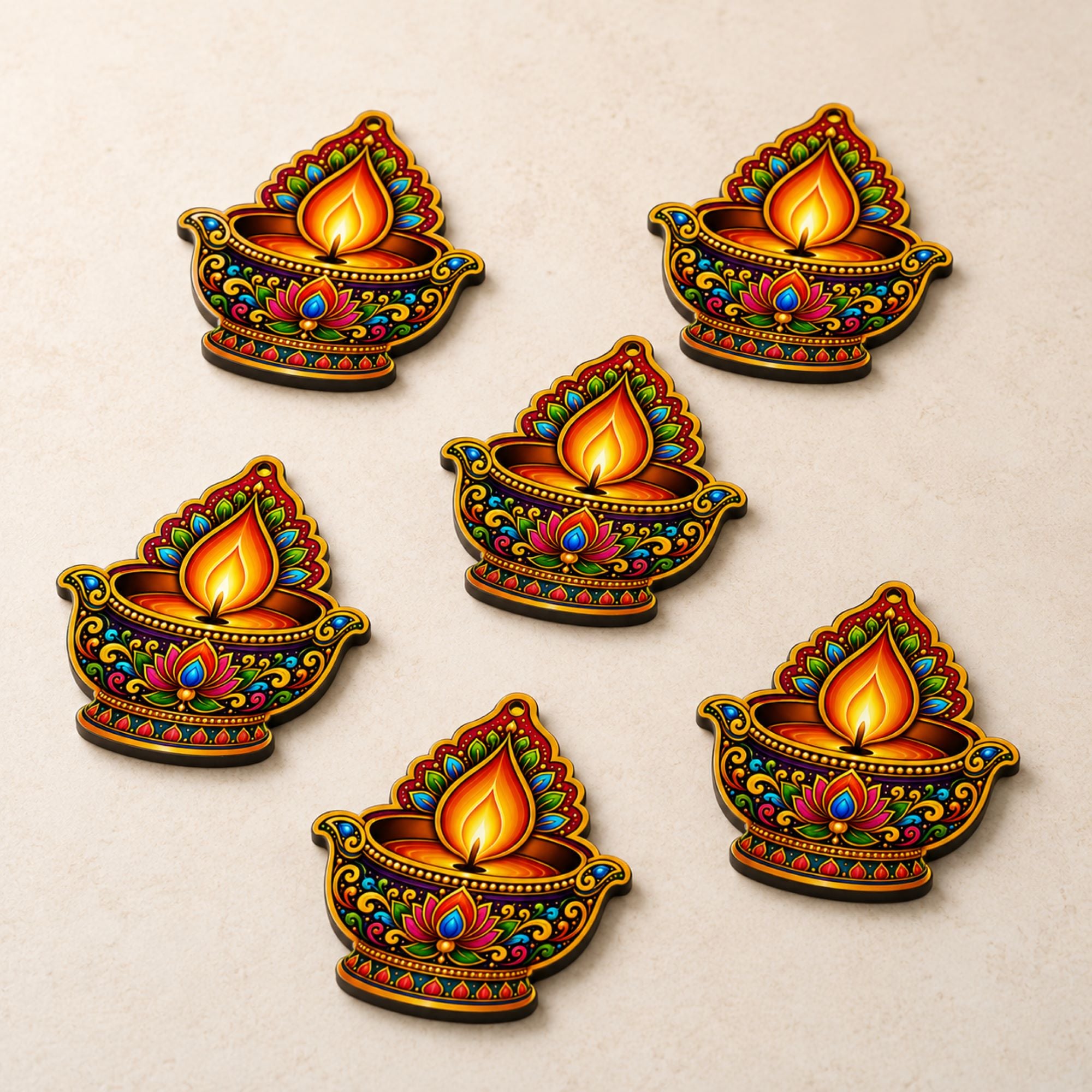 printed diya mdf