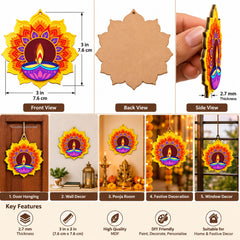 printed diya mdf