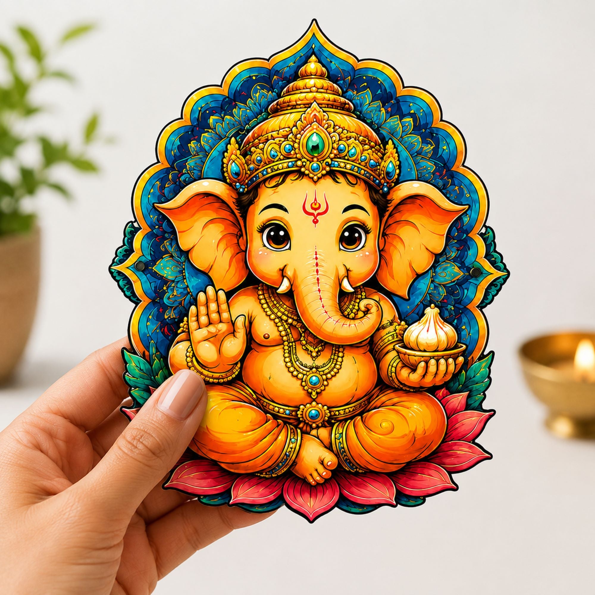 Ganesh wooden cutout
