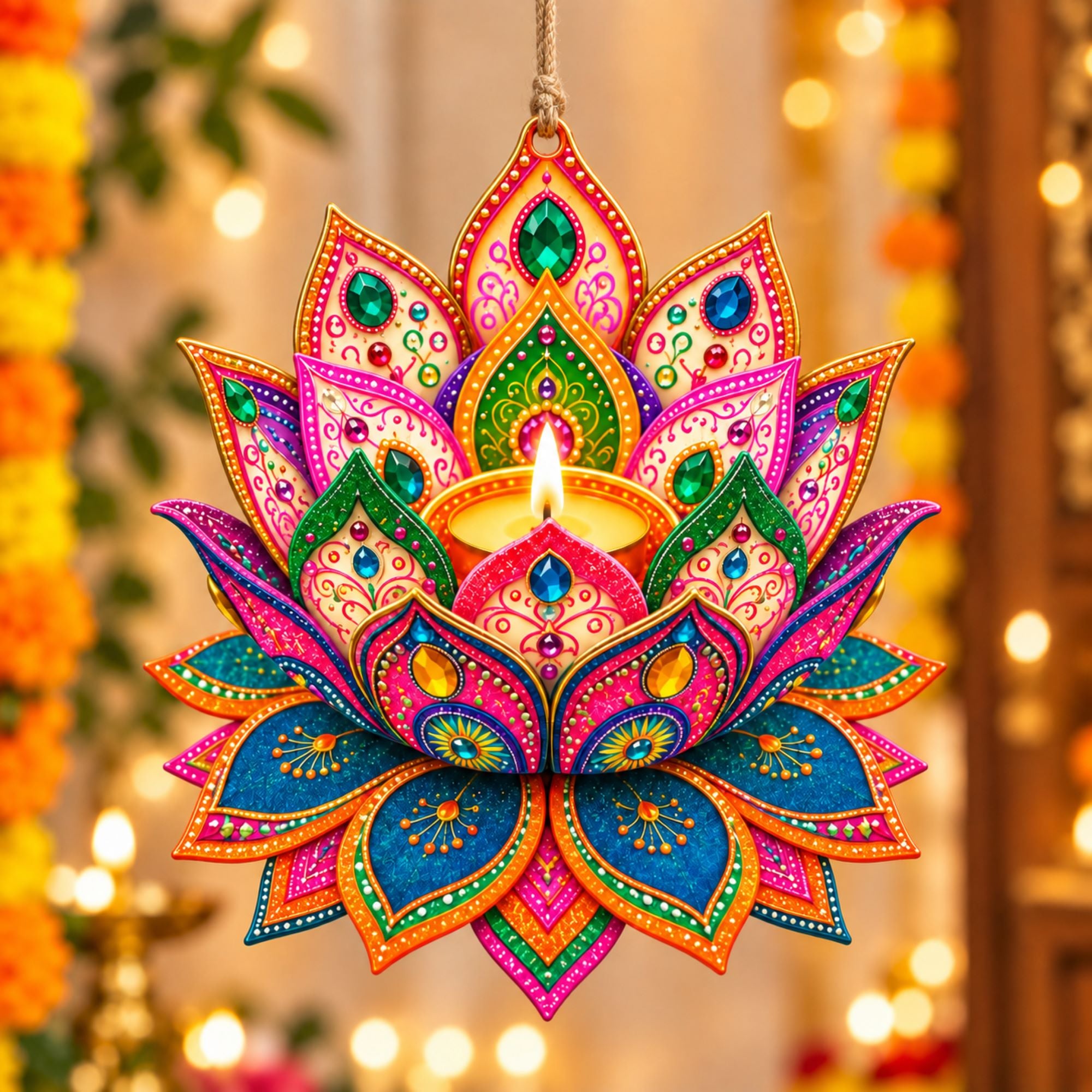 lotus mdf art base for festive craft