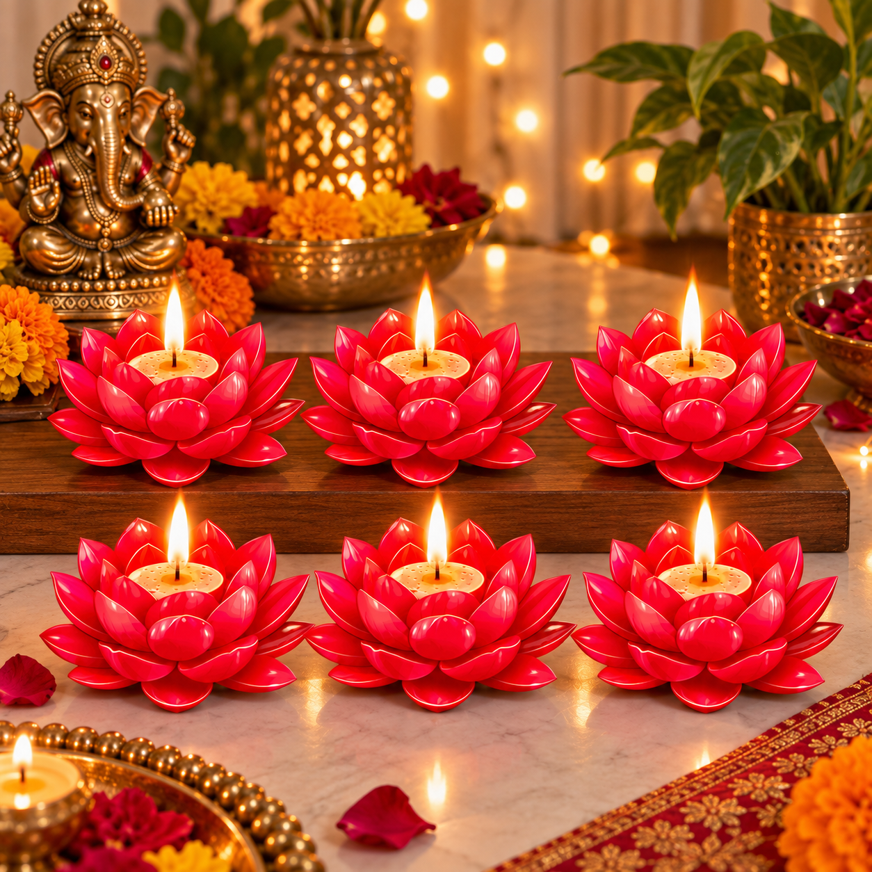 wooden lotus cutout