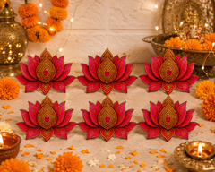 mdf lotus shape craft base for diy art