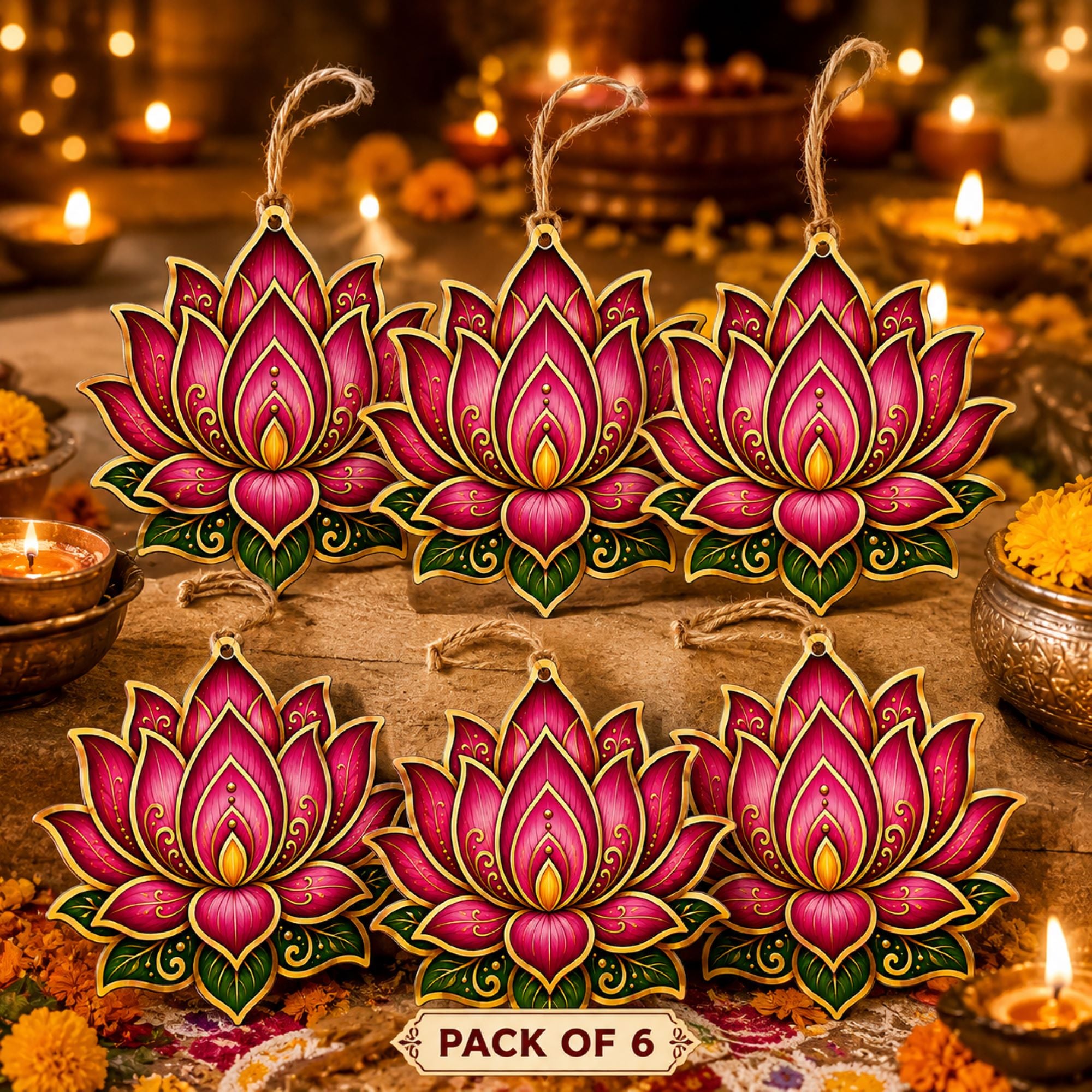 wooden lotus cutout