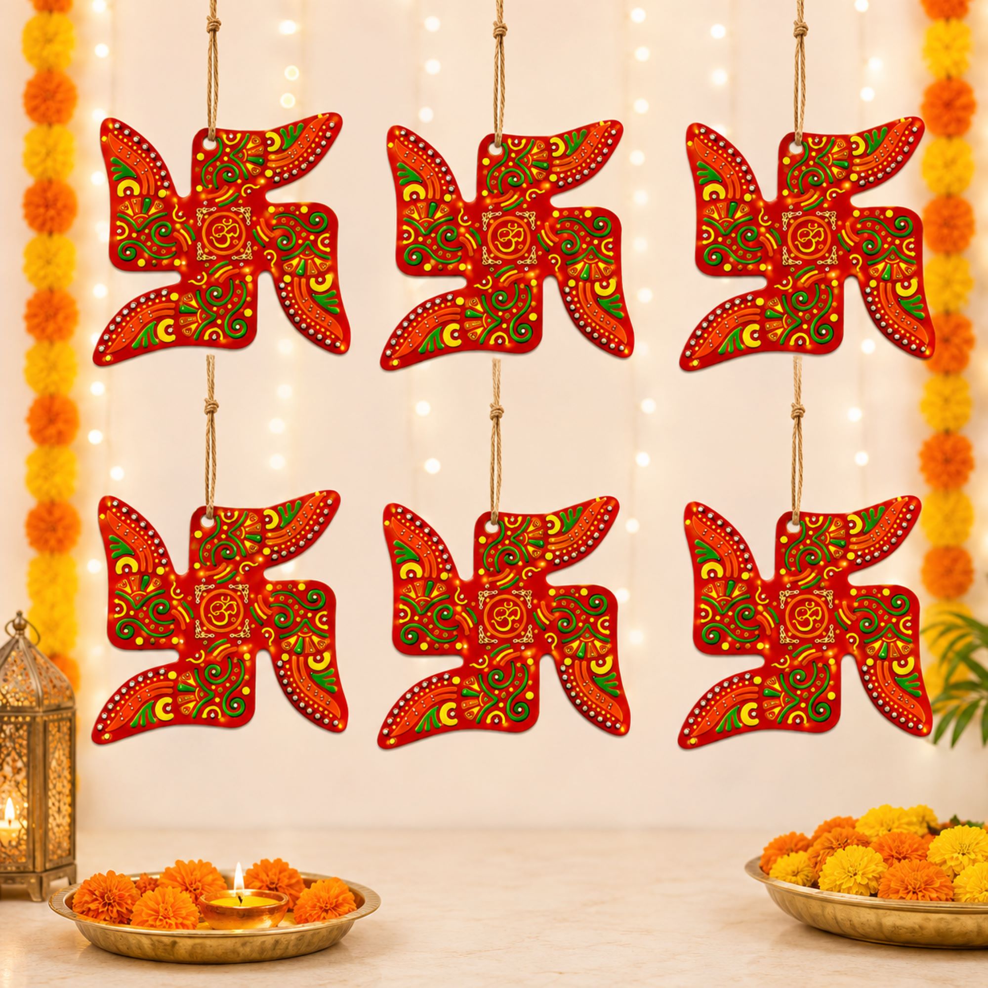 swastik om printed mdf cutouts