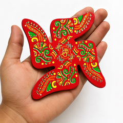 printed swastik om mdf craft base