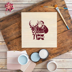 christmas painting stencil for fabric paper and wooden boards