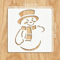 snowman reindeer wreath christmas tree painting stencils
