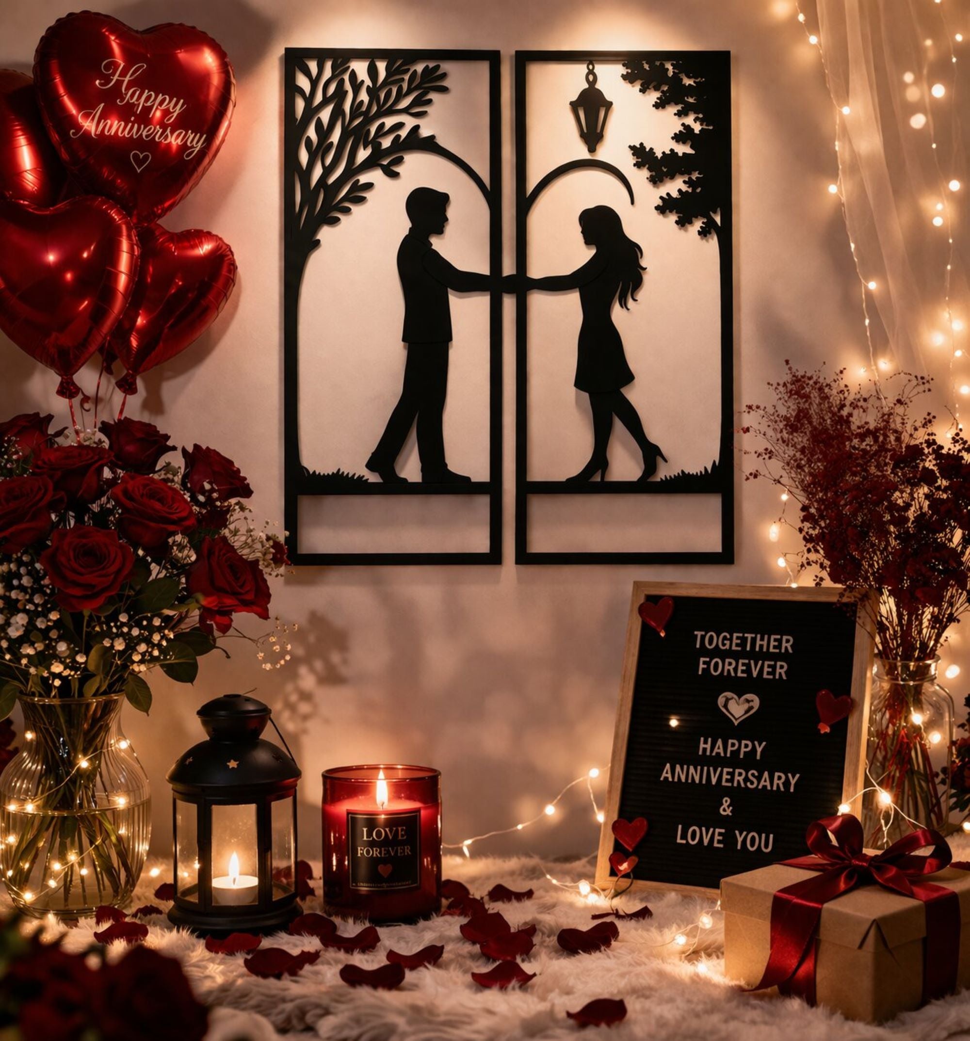 couple love wall decor for bedroom