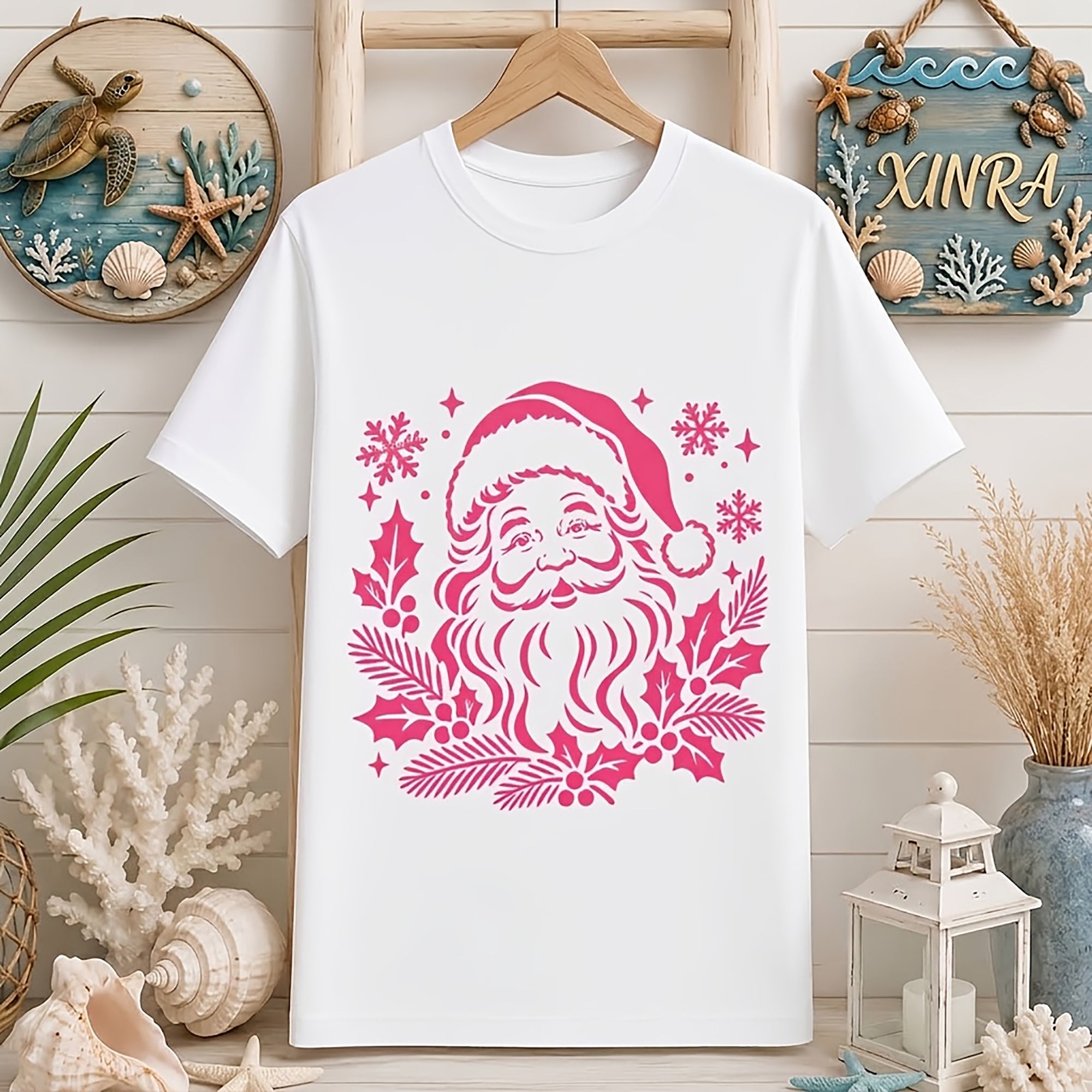 santa claus stencil for christmas wall painting and decoration