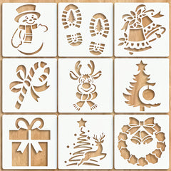 reusable christmas stencil templates for diy art and craft