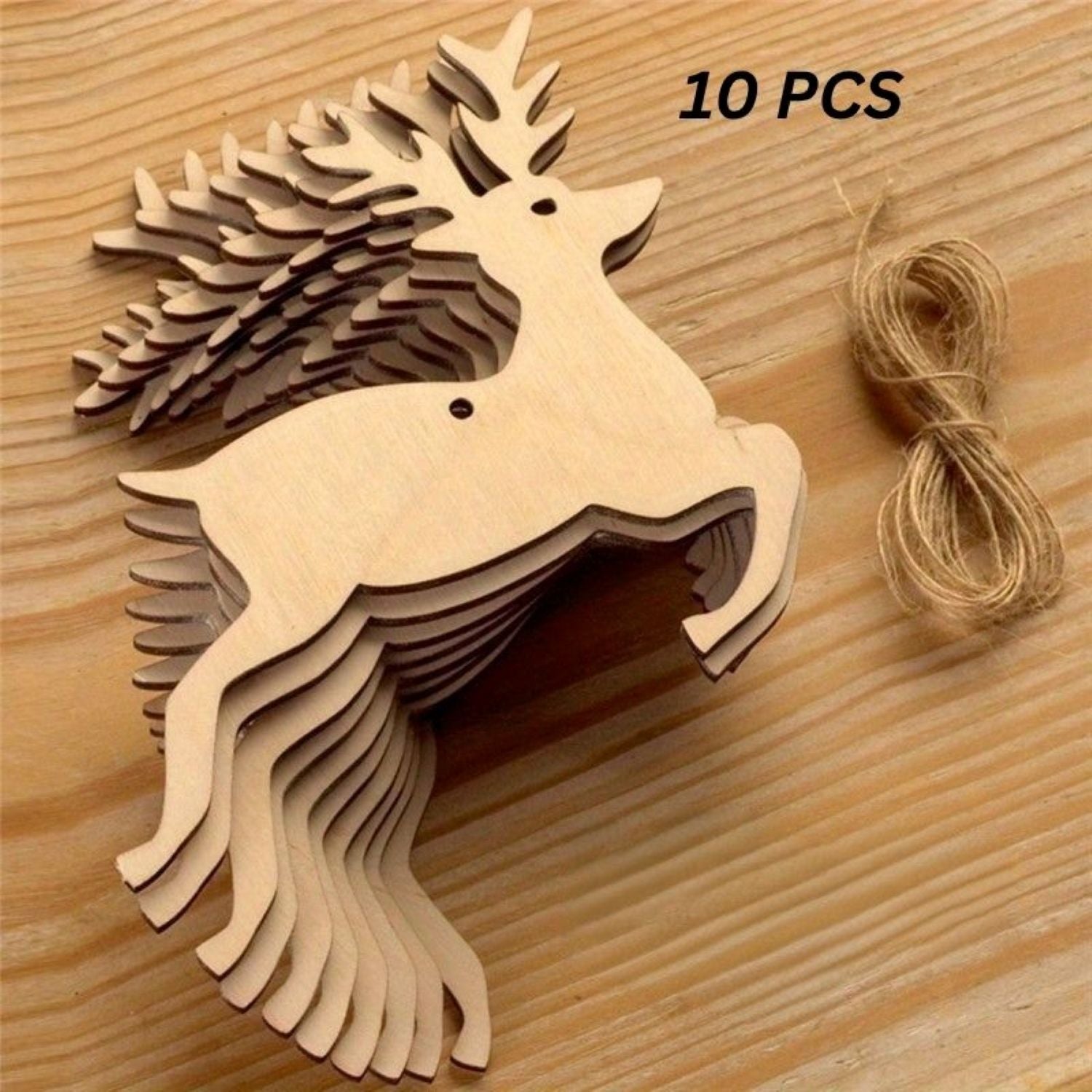 Natural wood Christmas decor