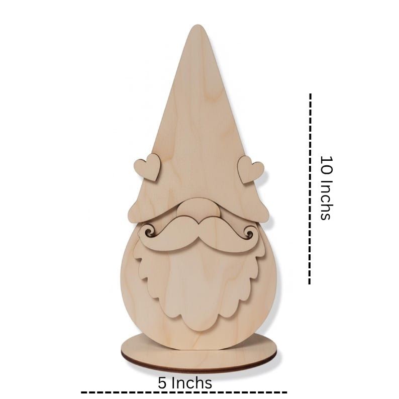 wooden gnome ornament