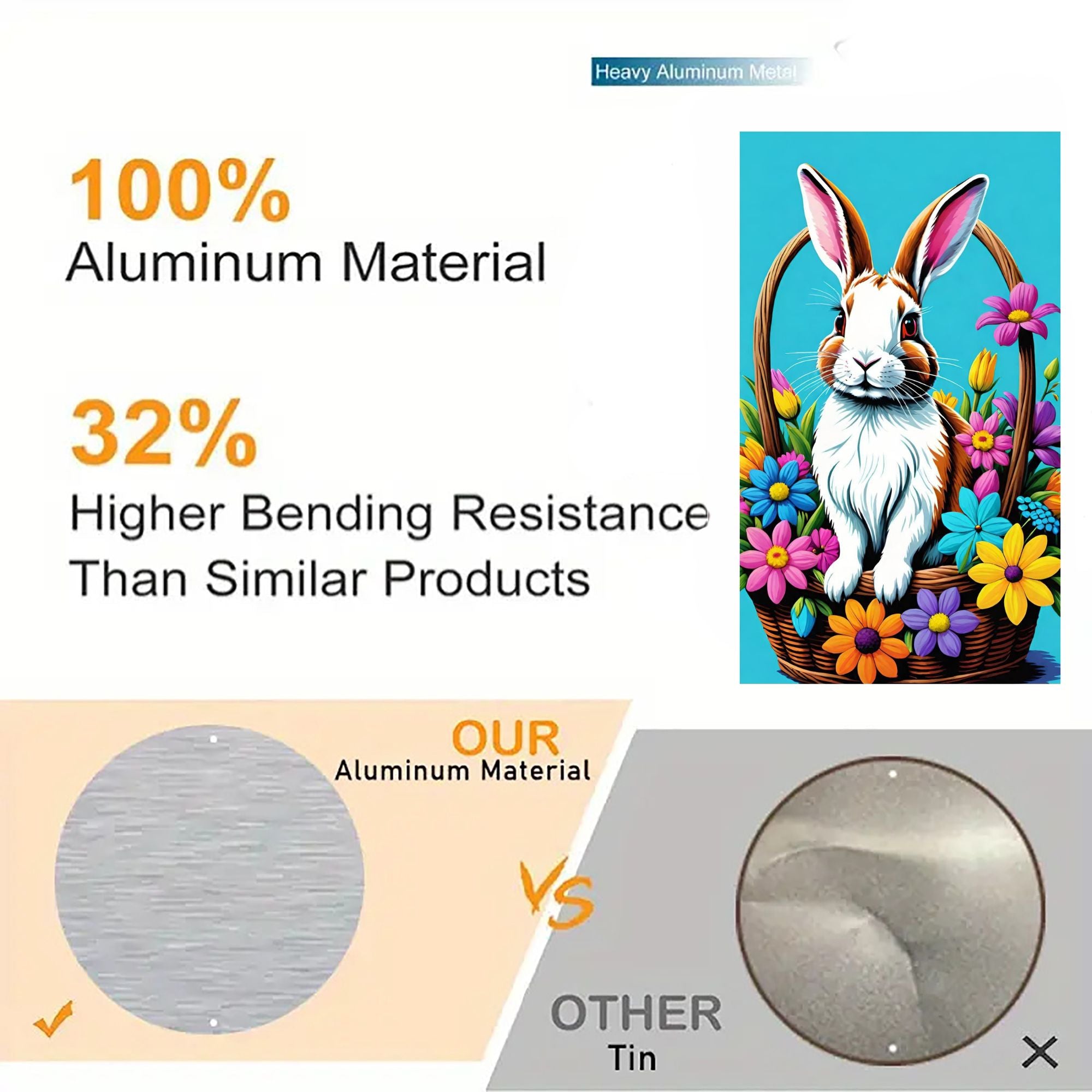 lightweight aluminum Easter wall hanging decor