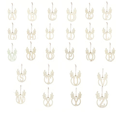 Set of decorative letters with deer antlers on a white background