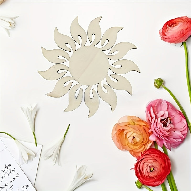 wooden sun silhouette cutouts for DIY crafts and projects