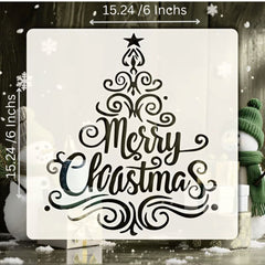 Reusable Christmas stencil for holiday home décor