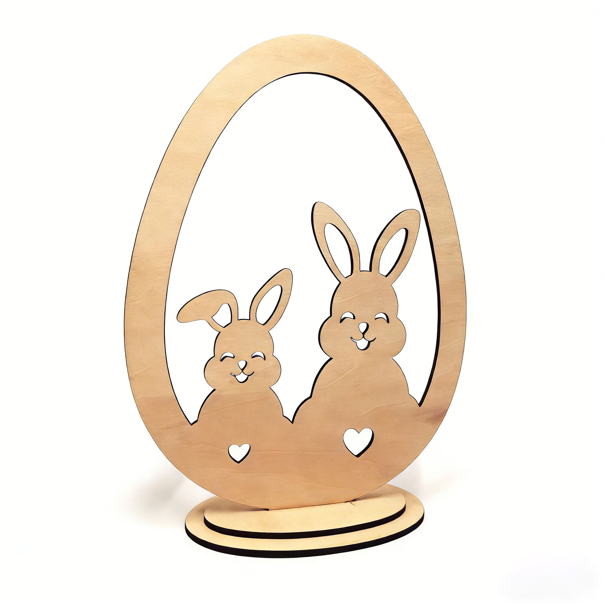 wooden Easter rabbit decor for table shelf holiday display