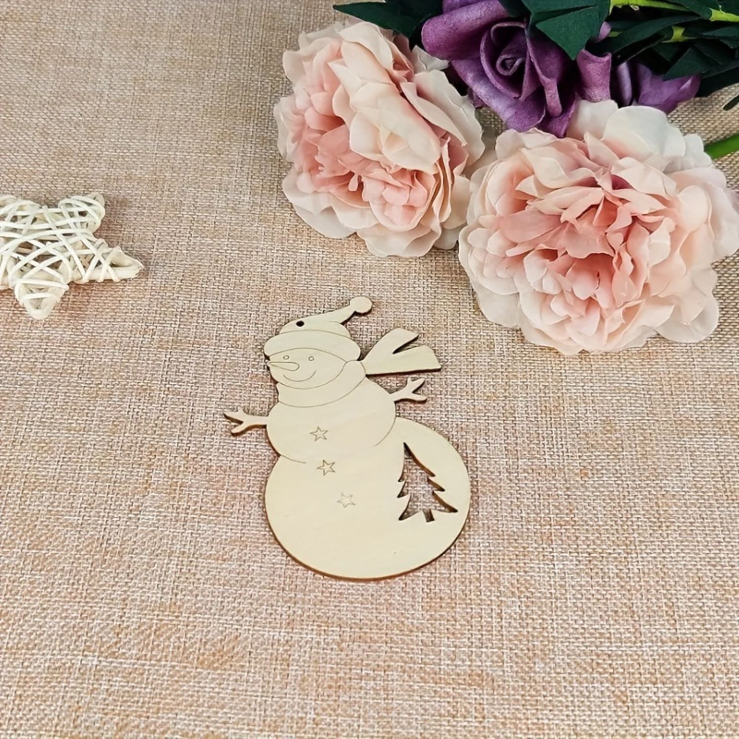 new year wooden decorations