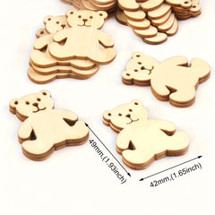 Unfinished bear wood pieces