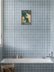 metal wall art bathroom
