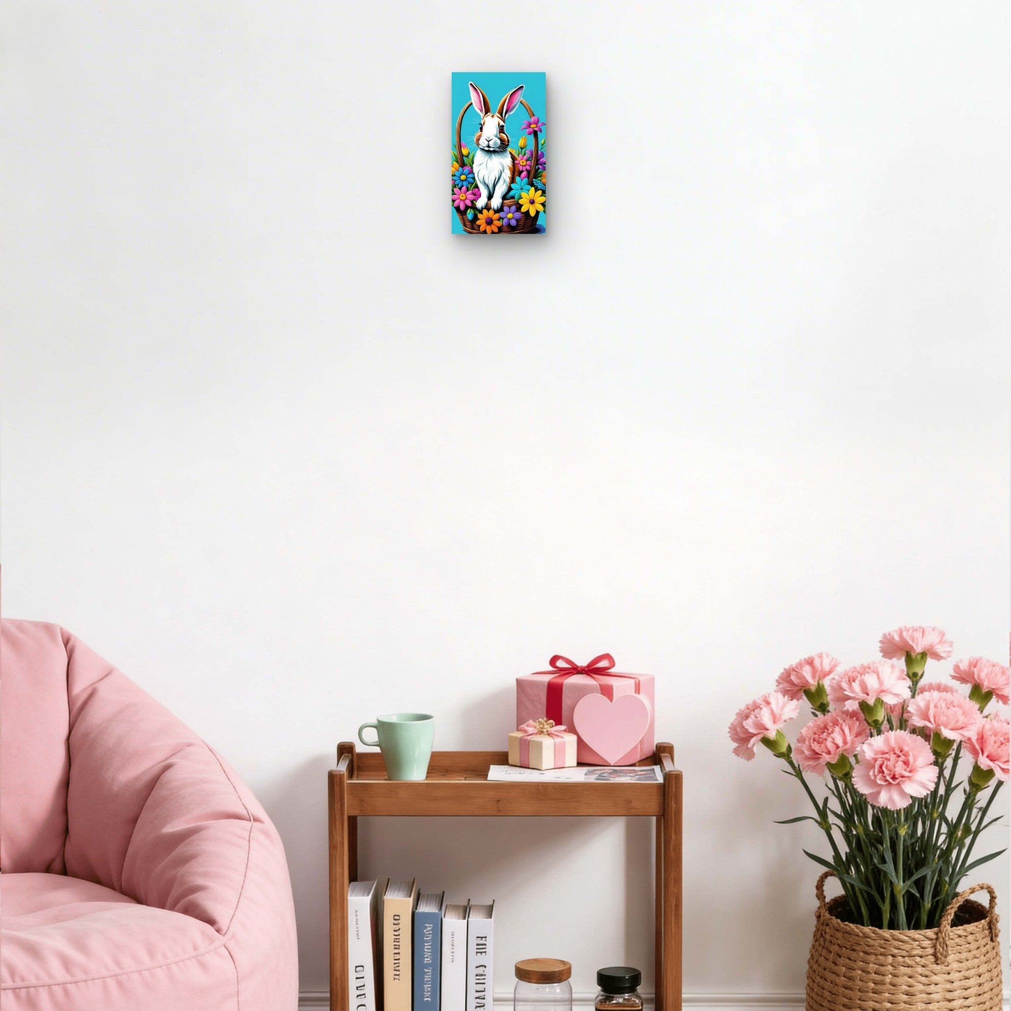 festive Easter bunny wall decor for living room and office