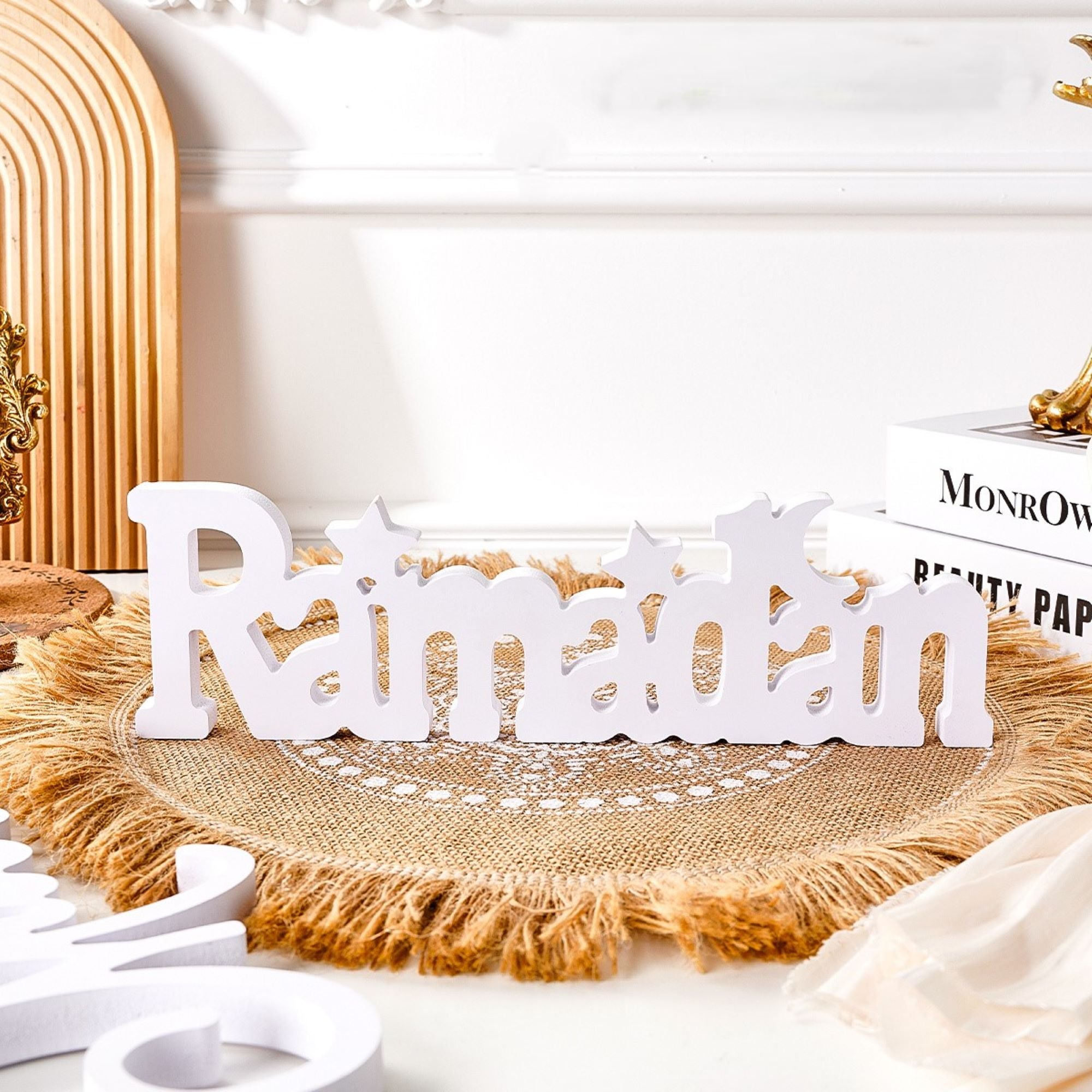 eid mubarak table decor sign