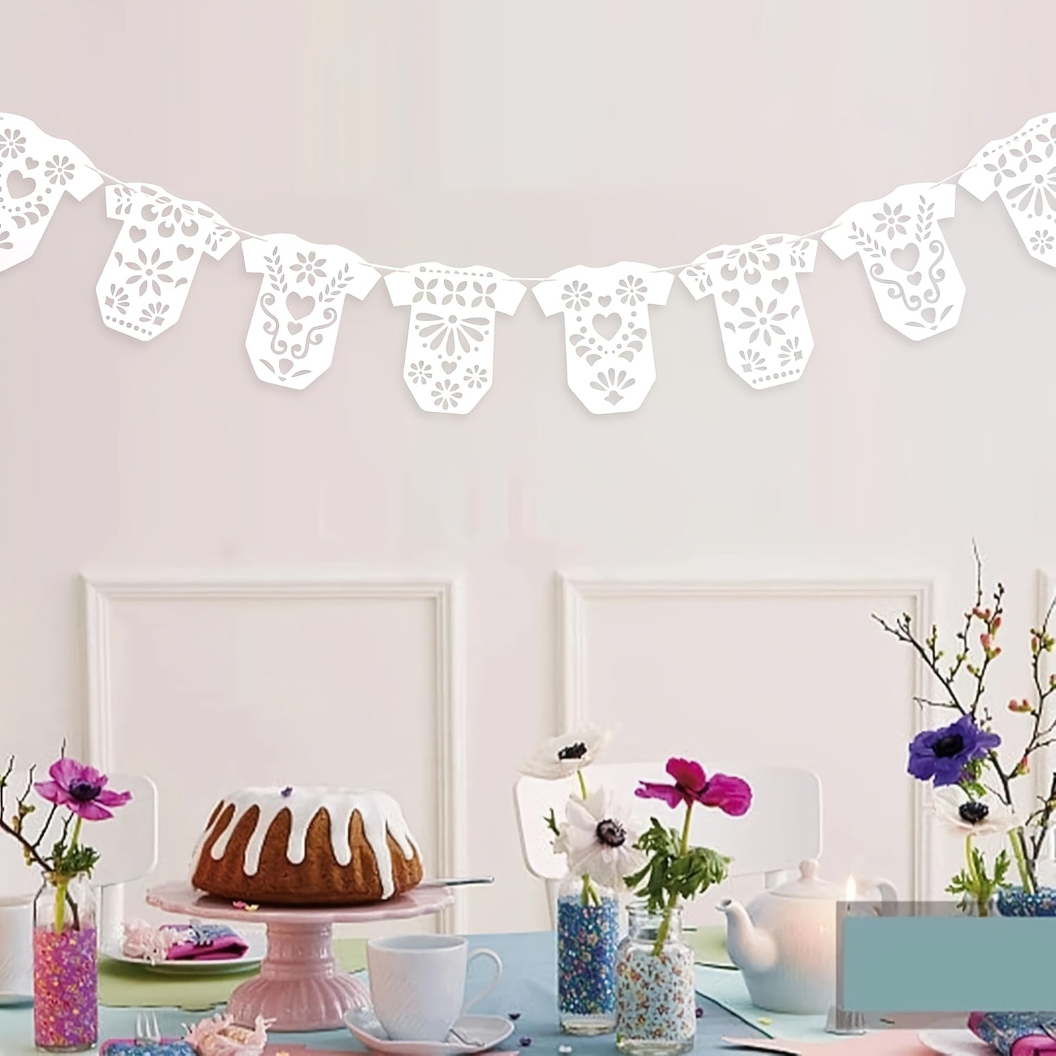 baby shower decoration onesie banner garland