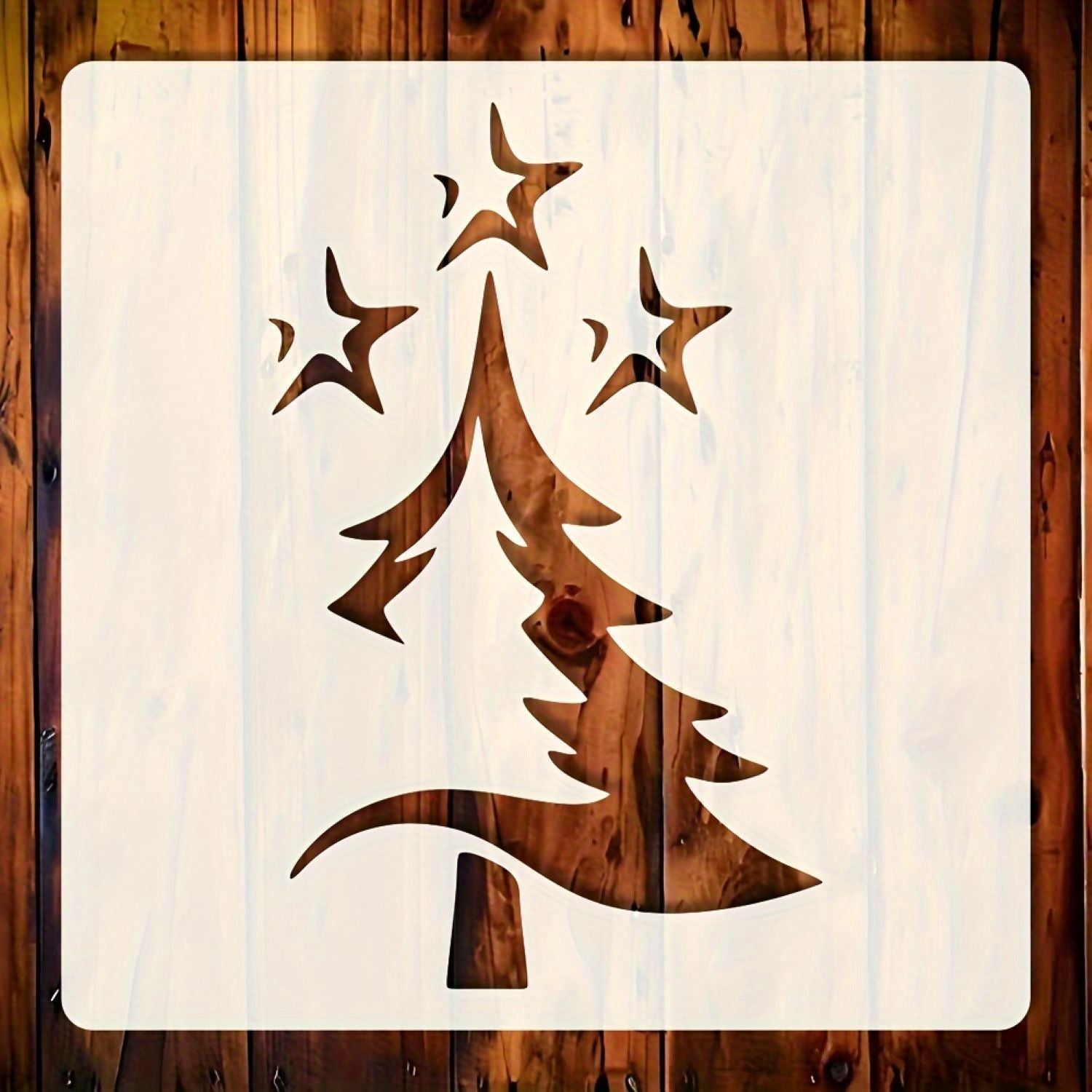 Christmas tree stencil for DIY holiday crafts
