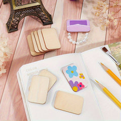 Unfinished wooden rectangles