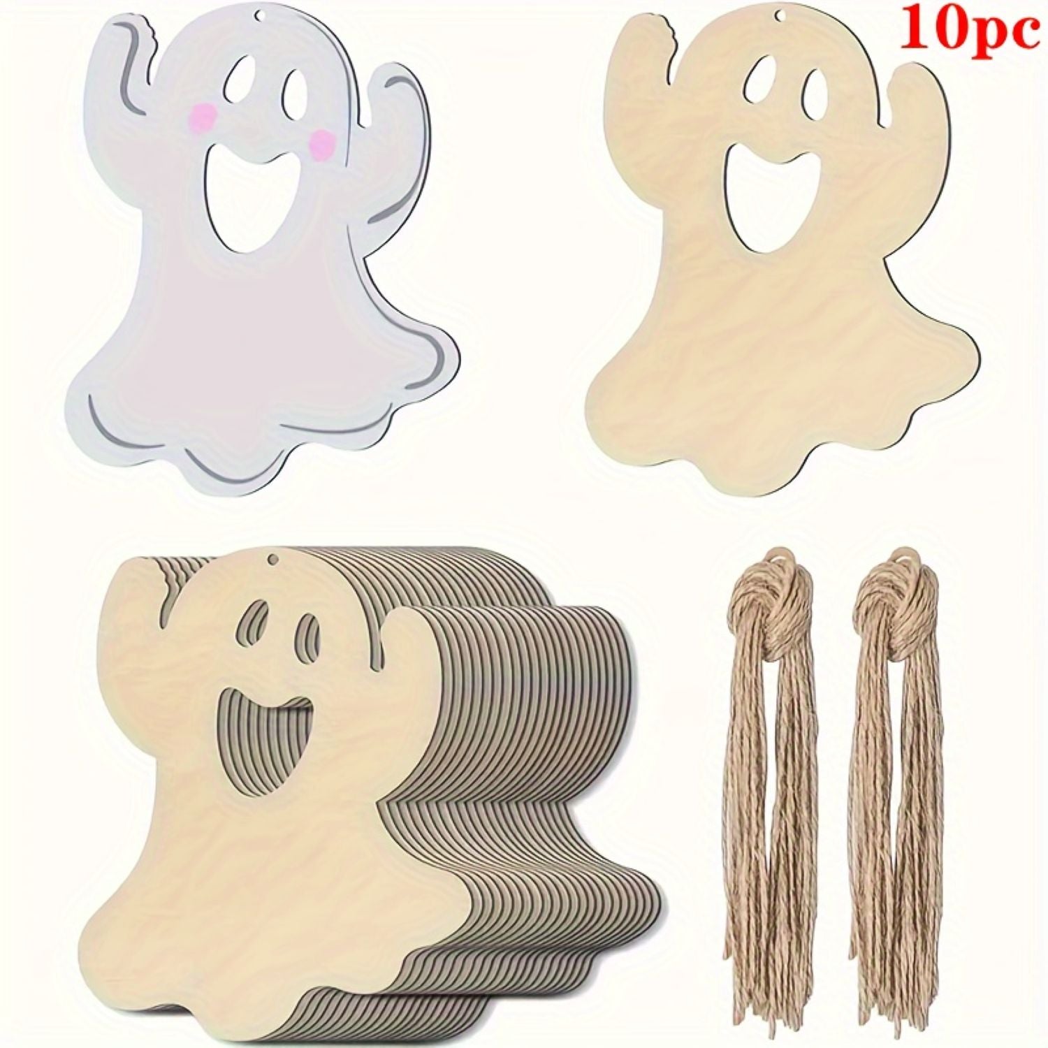Ghost Wood Cutouts for Painting