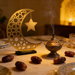 Acrylic Islamic moon star art for home