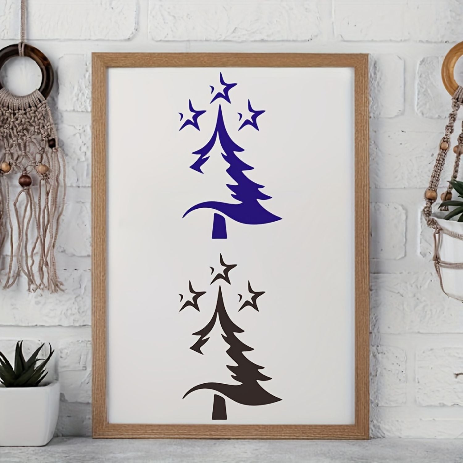 Christmas tree outline stencil for handmade décor items