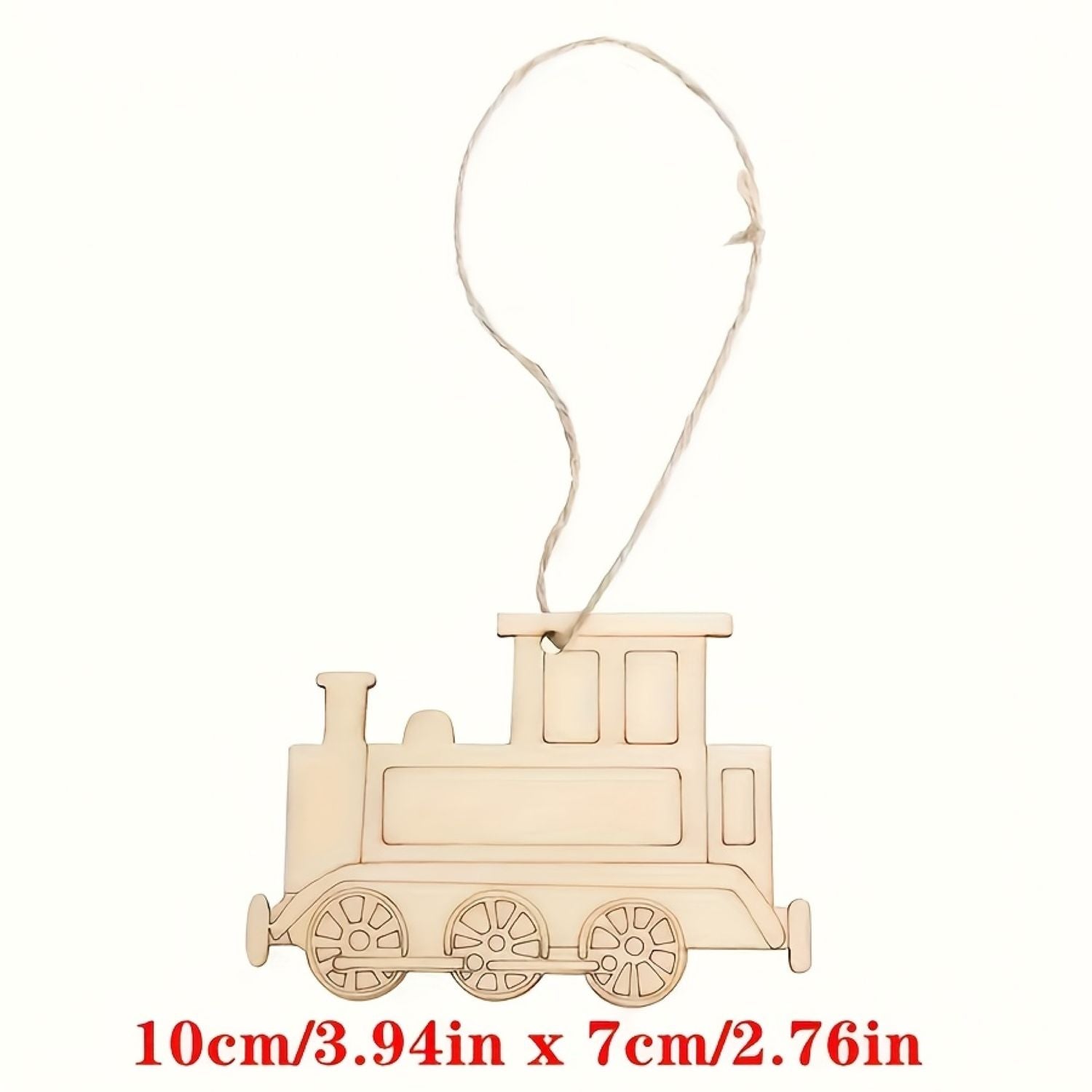 train shape wooden hanging decorations