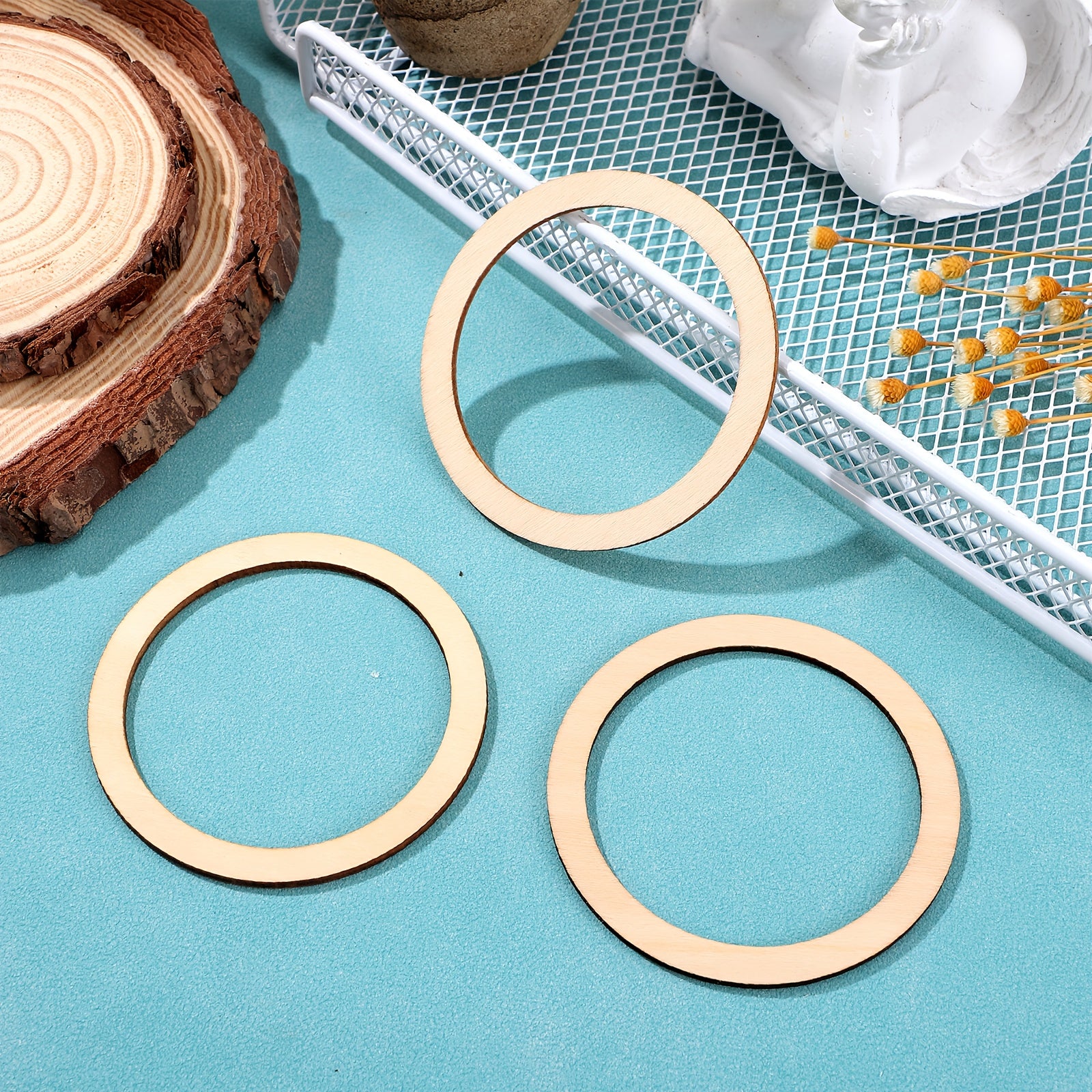 Wooden wreath rings