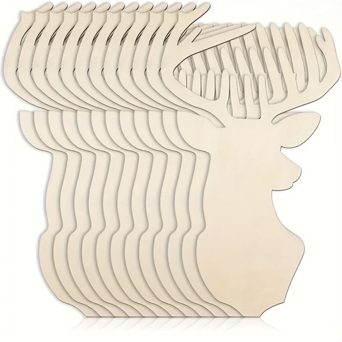 elk head wood ornaments