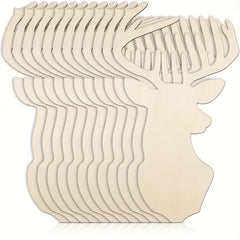 elk head wood ornaments