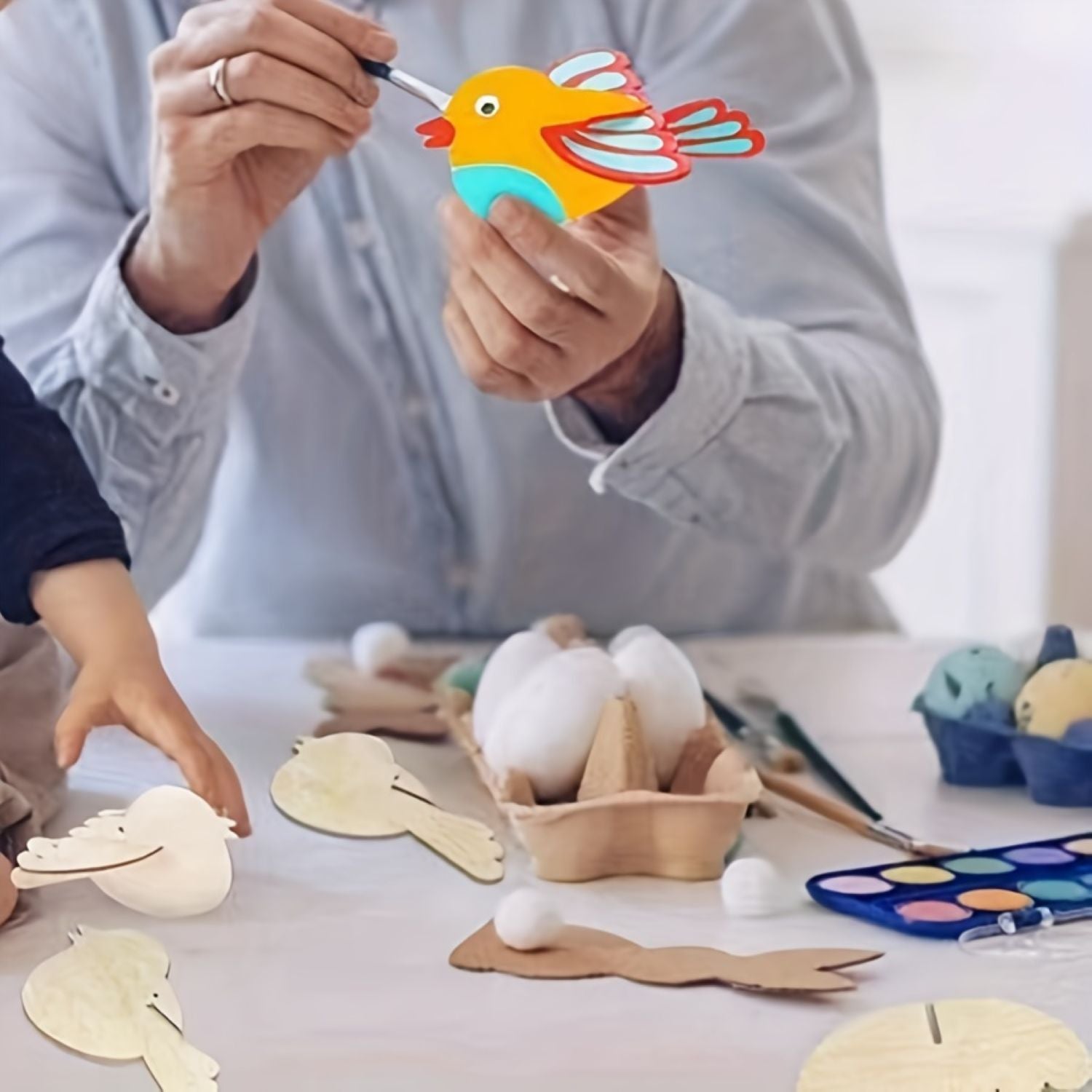 wood bird shape cutouts for art projects