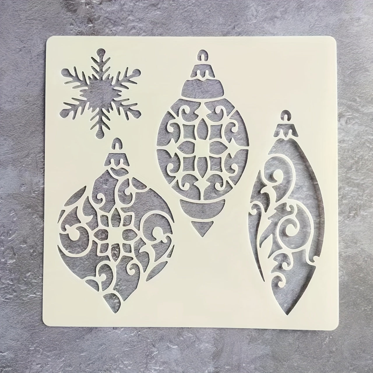 Reusable plastic Christmas stencil for crafts