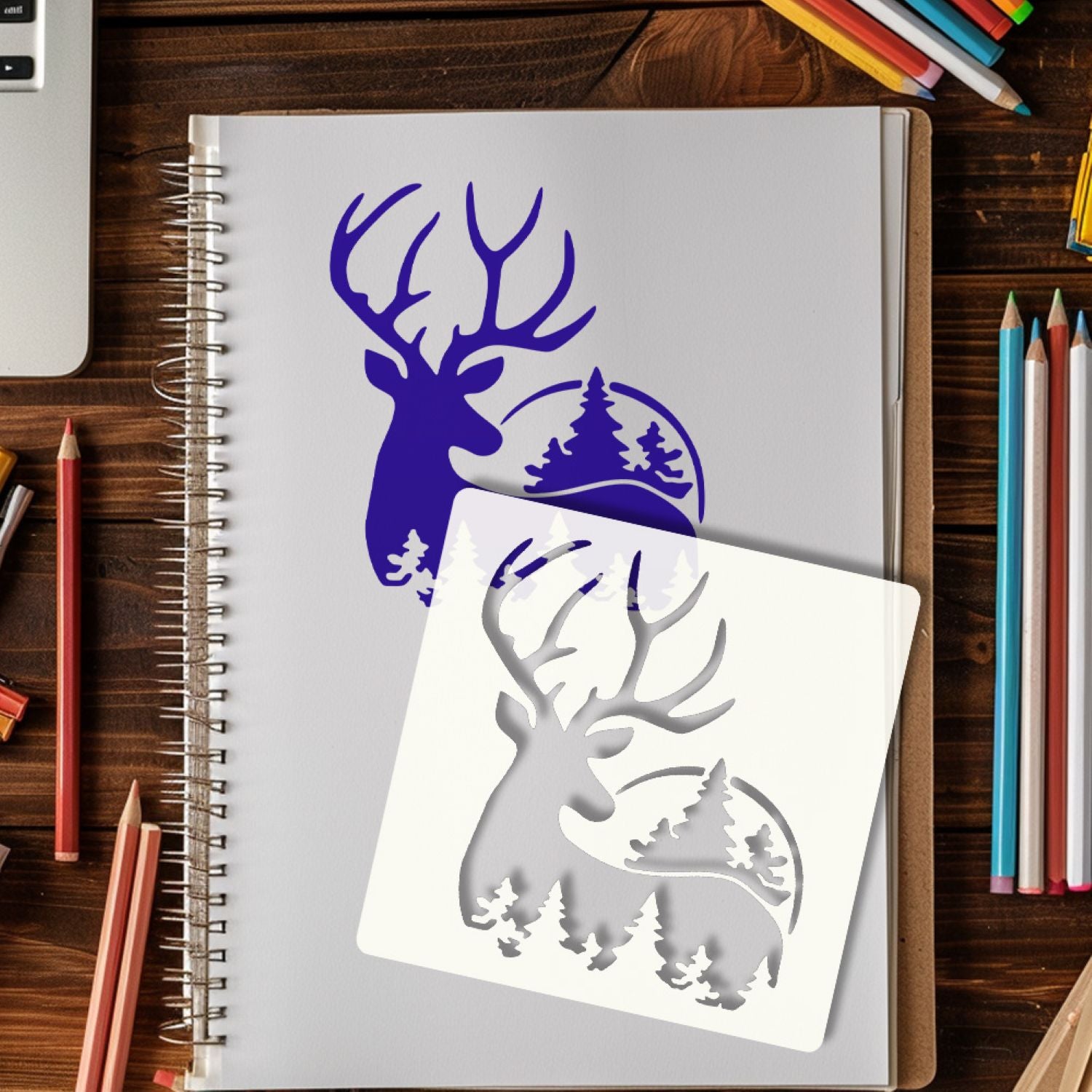stencil for crafting on wood, fabric, canvas & paper