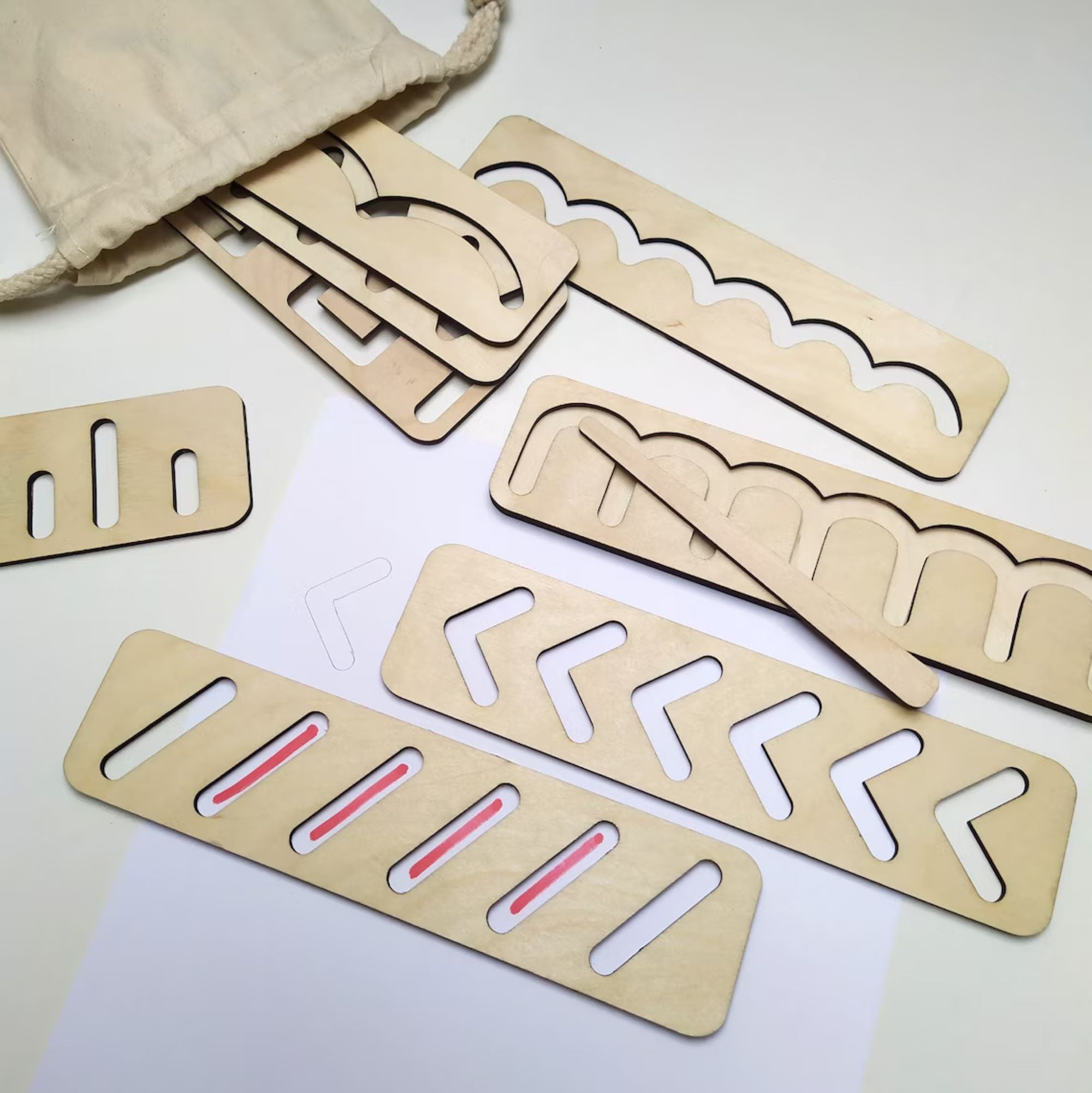 wooden writing stencil board