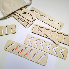 wooden writing stencil board