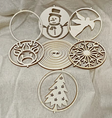 3d spiral wooden christmas ornaments