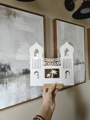 white acrylic ramadan decor
