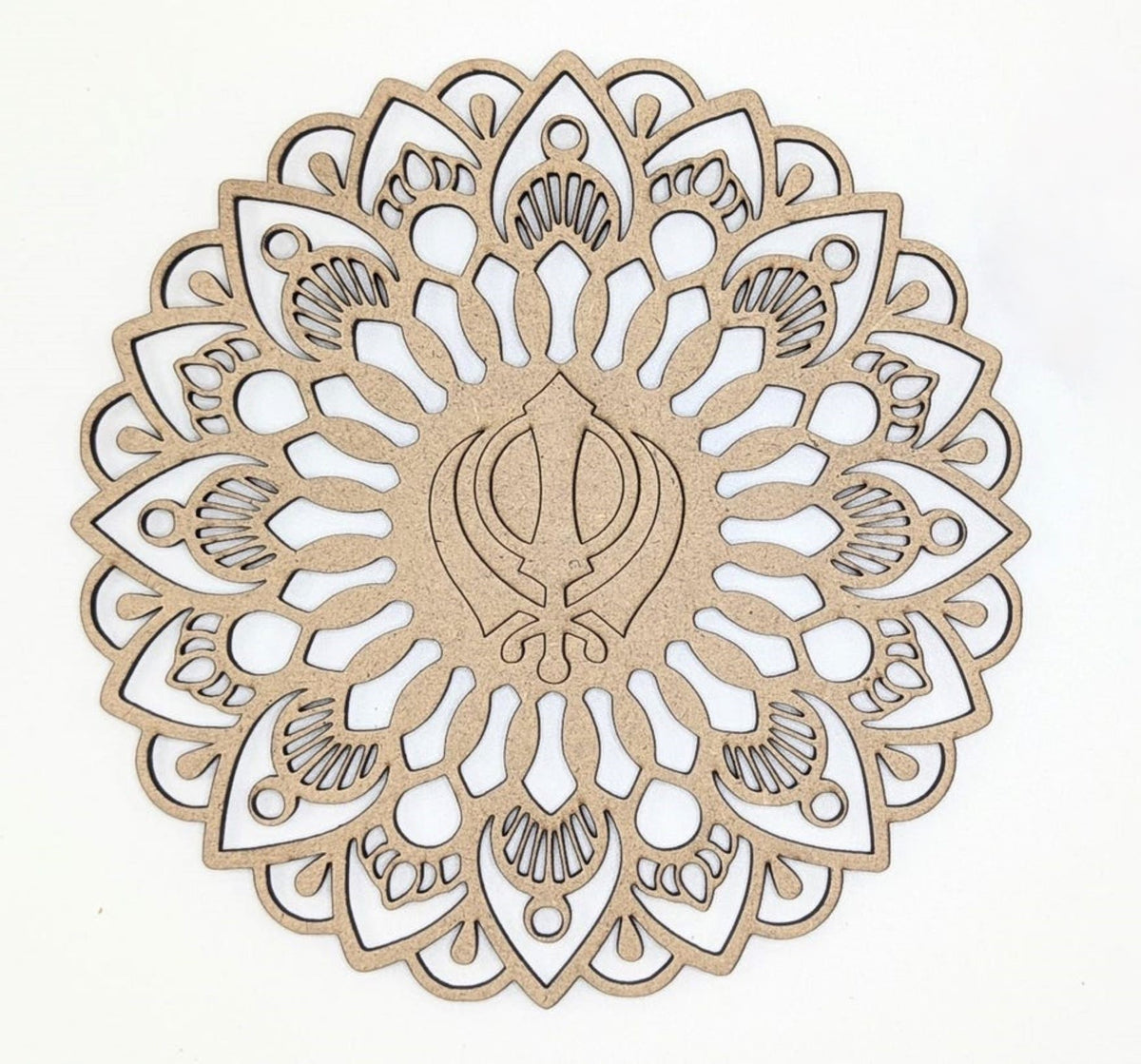 khanda symbol prayer room decor